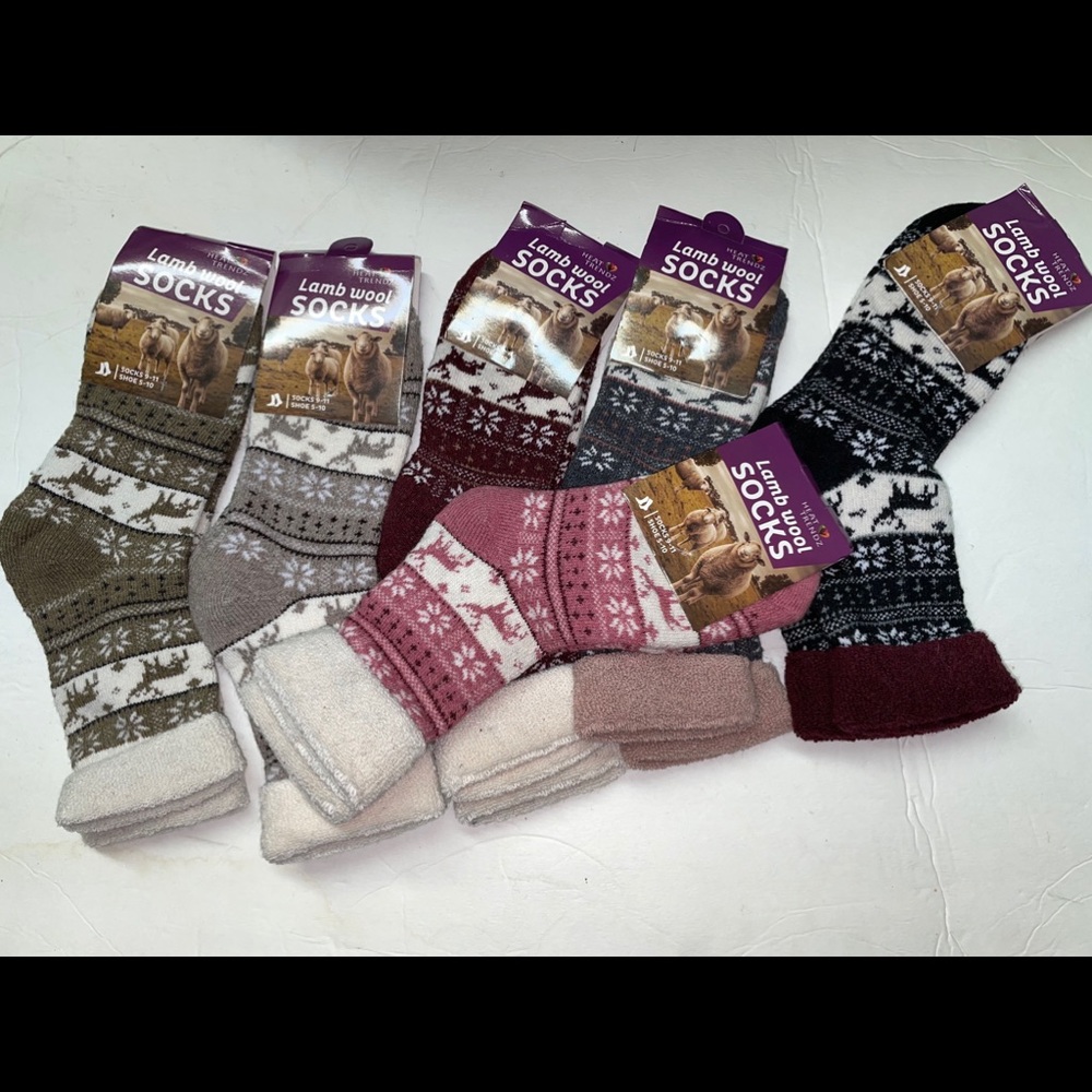 Lot of 3 pairs ladies Lambs wool socks